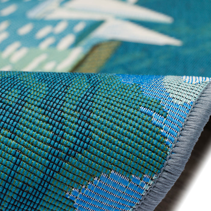 Liora Manne Esencia Lake Life Indoor Outdoor Mat Blue