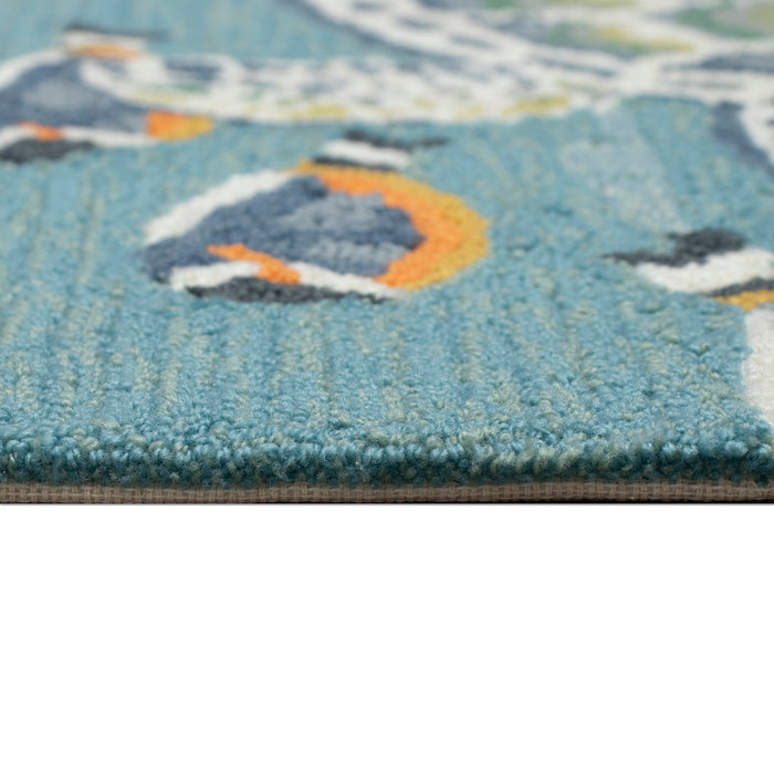 Liora Manne Frontporch Turtle And Fish Indoor Outdoor Rug Ocean