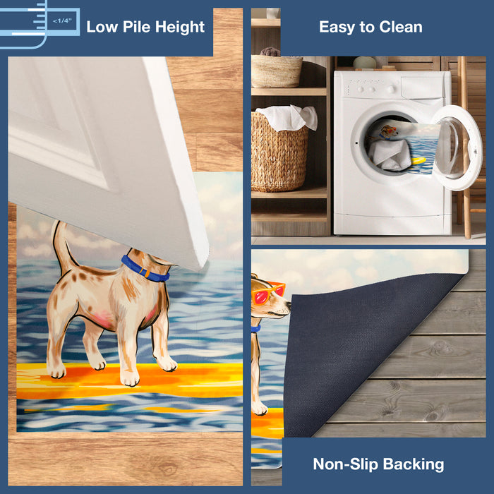 Liora Manne Illusions Beach Dog Indoor Outdoor Mat Ocean