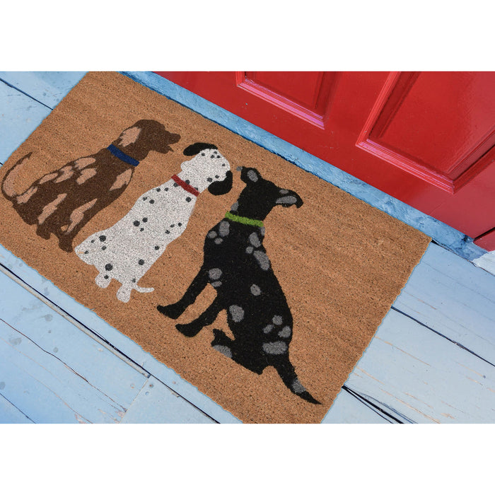 Liora Manne Natura Three Dogs Outdoor Mat Natural 1'6" x 2'6"