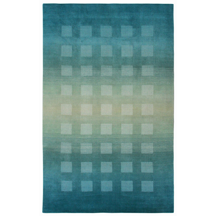 Liora Manne Vienna Ombre Boxes Indoor Rug Aqua