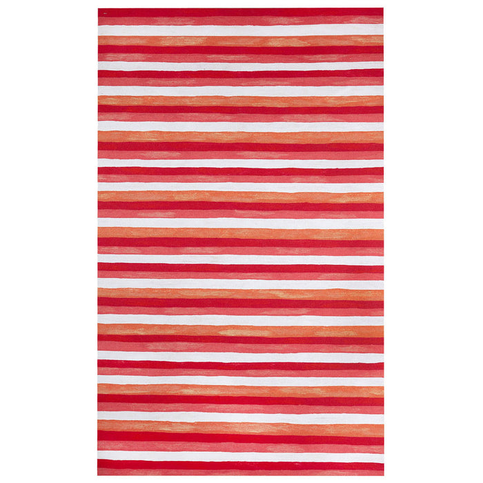Liora Manne Visions II Painted Stripes Indoor Outdoor Area Rug Warm