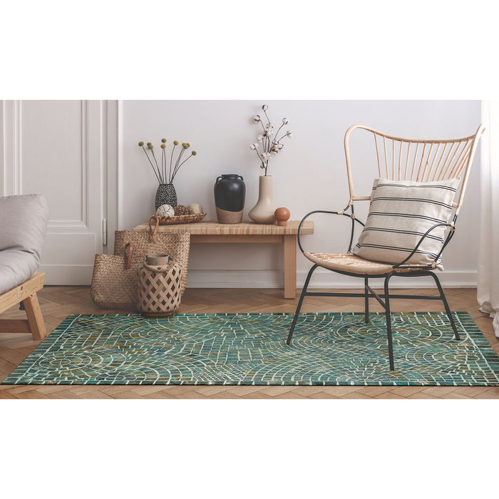 Liora Manne Visions V Arch Tile Indoor Outdoor Area Rug Lapis