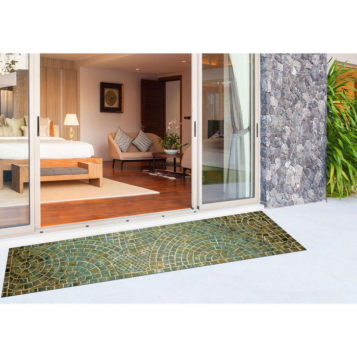 Liora Manne Visions V Arch Tile Indoor Outdoor Area Rug Lapis