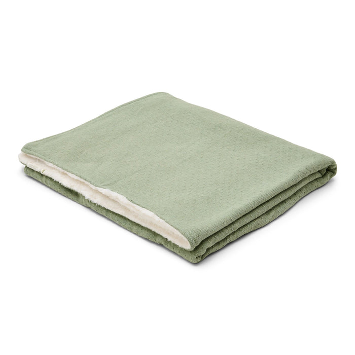 Little Dutch - Knitted Bassinet Blanket - Pure Sage - Mabel & Fox