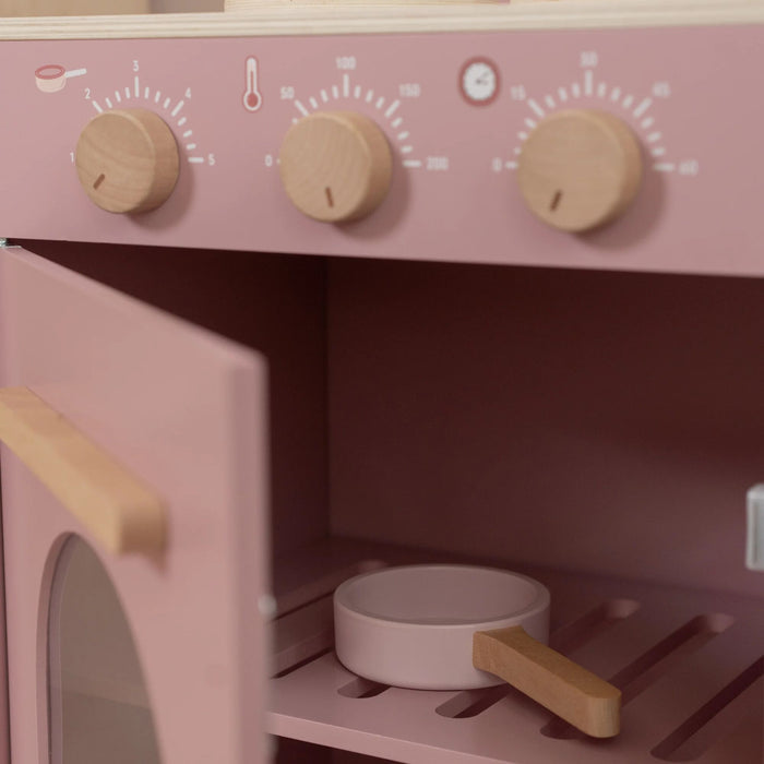 Little Dutch - Wooden Play Kitchen - Pink - Mabel & Fox