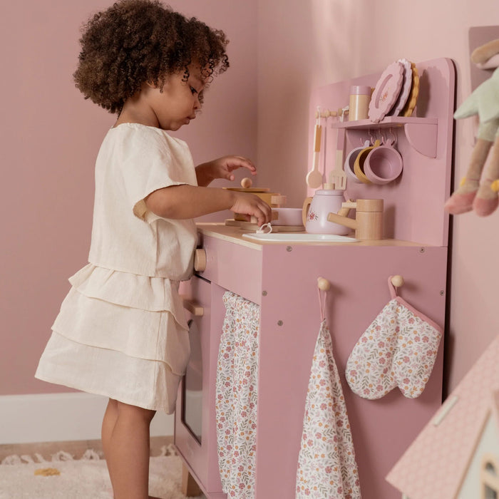 Little Dutch - Wooden Play Kitchen - Pink - Mabel & Fox