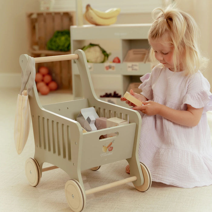 Little Dutch - Wooden Shopping Cart - Mabel & Fox