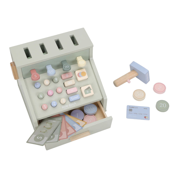 Little Dutch - Wooden Toy Cash Register With Scanner - Mabel & Fox