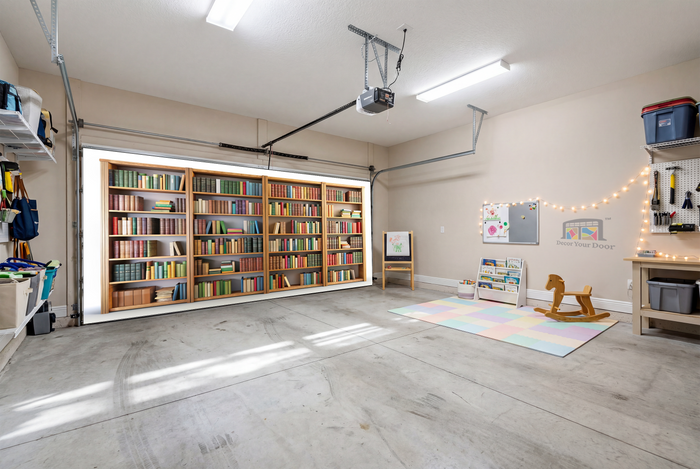 Little Reader’s Library – Interior Garage Door Cover