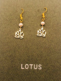 Lotus in English Earrings