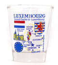 Luxembourg EU Series Landmarks and Icons Collage Shot Glass