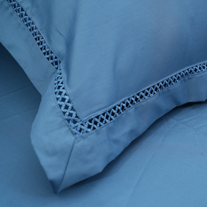 Luxor Sea Dream (300 TC) - 100% Cotton King-Size Bedsheet + 2 Pillow Covers