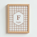 Mabel & Fox - Personalised Art Print - Blush Gingham - Mabel & Fox