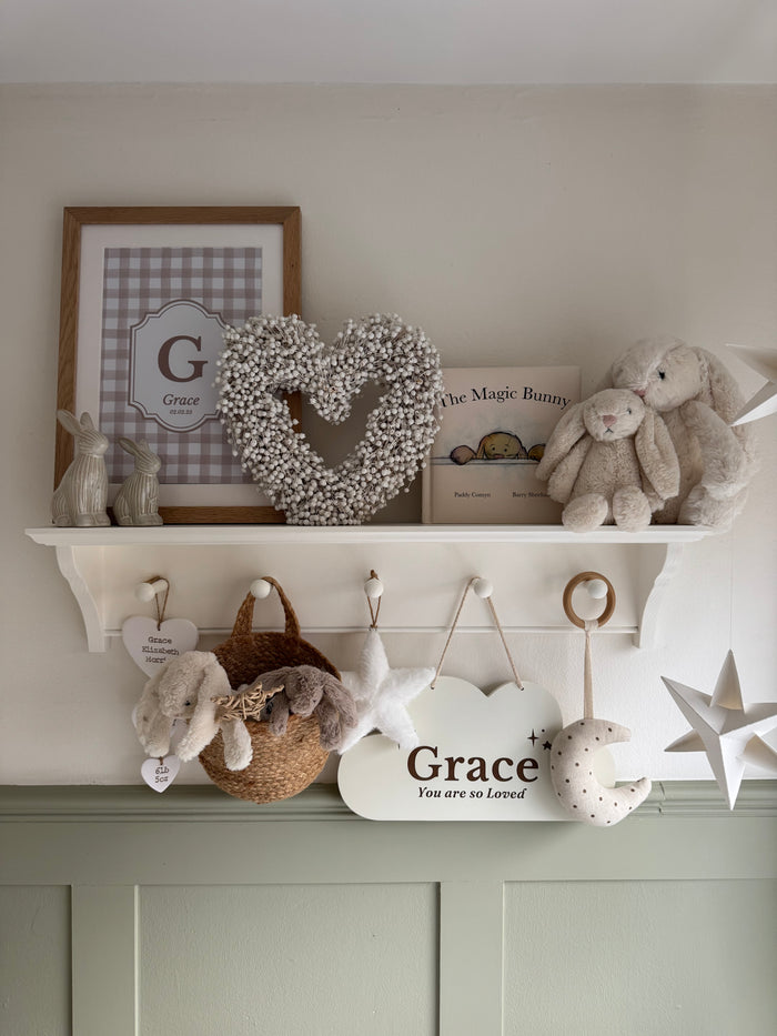 Mabel & Fox - Personalised Art Print - Blush Gingham - Mabel & Fox