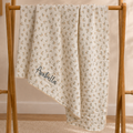 Mabel & Fox - Personalised Baby Muslin Cotton Blanket - Dainty Floral