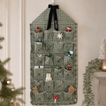 Mabel & Fox - Personalised Green Gingham Ruffle Advent Calendar - Velvet Bow