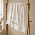 Mabel & Fox - Personalised Knitted Baby Blanket - Cloud White