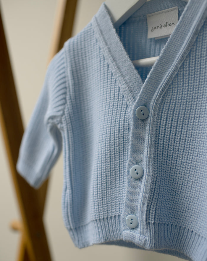 Mabel & Fox - Knitted Cardigan - Blue - Mabel & Fox