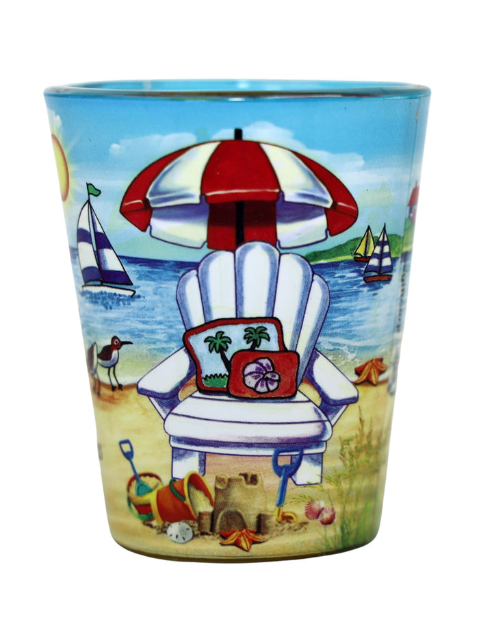 Marco Island Florida Beach Chair In and Out Shot Glass