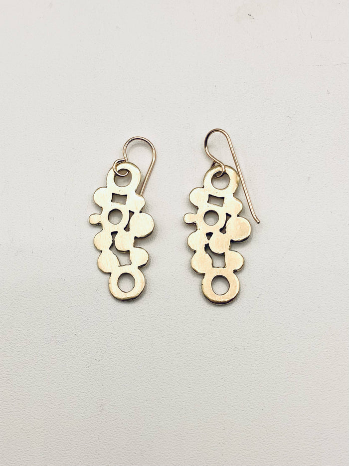 Medium Klimt Nu-Gold 14k filled wires Earrings