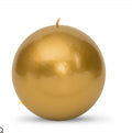 Meloria Lacquered Ball Candle Hand Finished in Gold