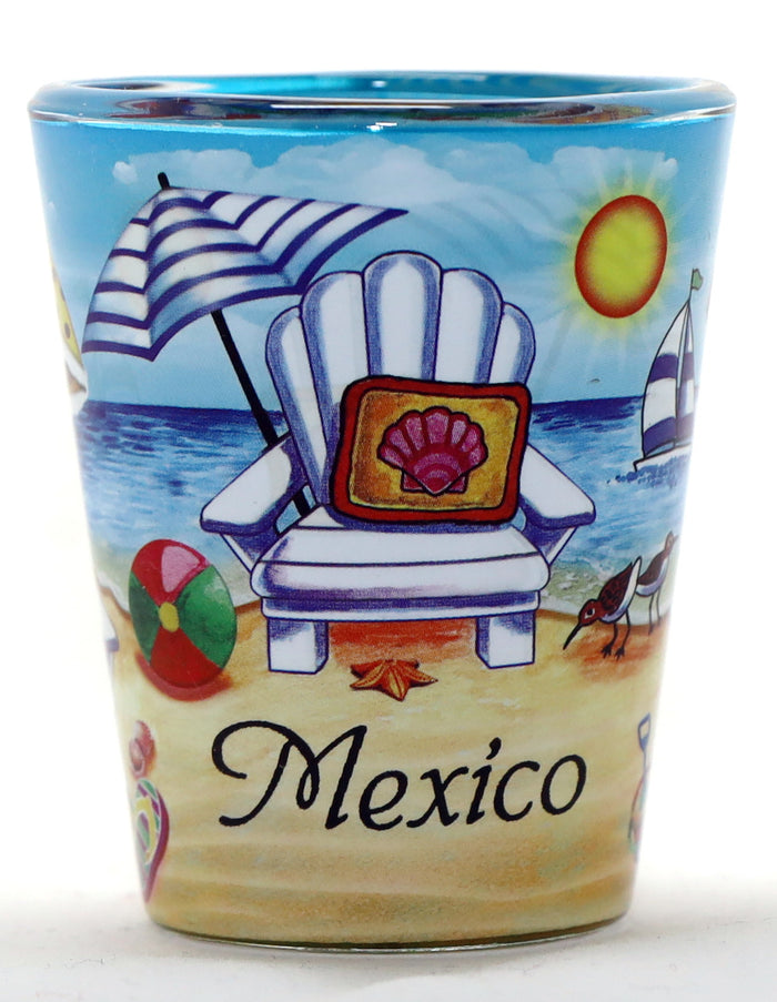 Mexico Beach Chair Shot Glass