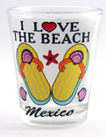 Mexico I Love The Beach Shot Glass