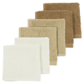 Meyco - Facecloths - Offwhite/Sand/Toffee (6 Pack) - Mabel & Fox