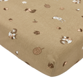 Meyco - Fitted Jersey Sheet - Forest Animals Sand - Mabel & Fox