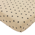 Meyco - Fitted Jersey Sheet - Sweet Heart Sand/Black - Mabel & Fox
