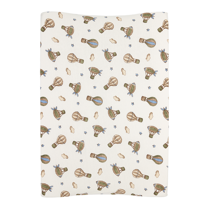 Meyco - Jersey Changing Mat Cover - Air Balloons - Mabel & Fox