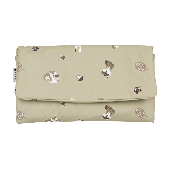 Meyco - Travel Changing Mat - Forest Animals Sand - Mabel & Fox