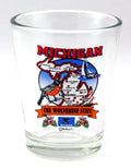 Michigan State Elements Map Shot Glass