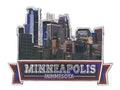 Minneapolis Minnesota Skyline Foil Magnet 2.75"x 2.25"x 0.125"
