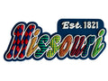 Missouri Festive Multicolor Letters Fridge Designer Magnet 3.25" x 1.25"