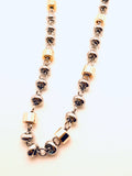 Mixed Gold and Silver Stainless Steel Bead Necklace