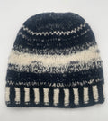 M/L Black and White Cashmere Hat with Paillettes
