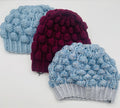 M/L Merino and Mohair Acorn Bobble Knit Hats
