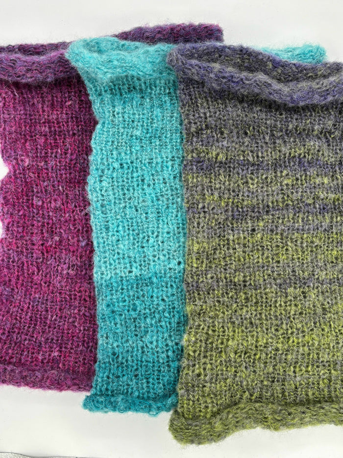 Mohair/Acrylic Blend Knit Tube Cowls/Scarves