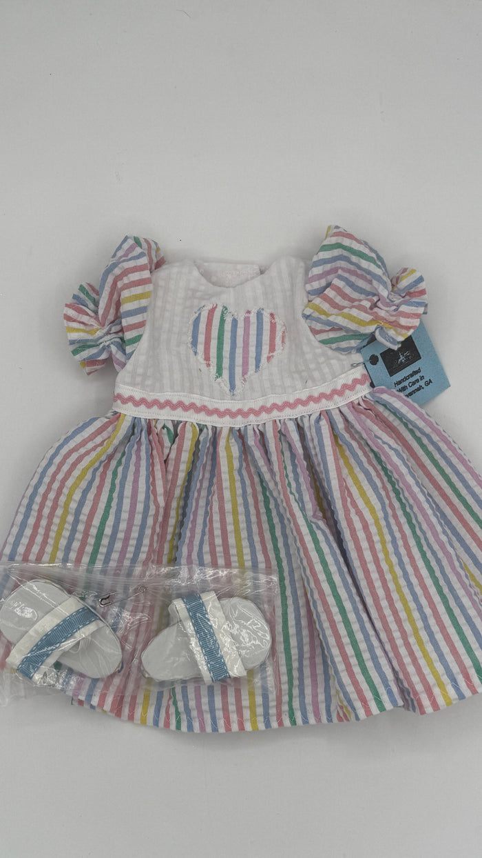 Multi Colored Dress with Sandals