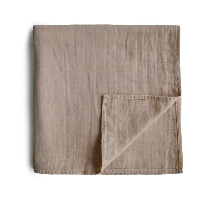 Mushie - Organic Swaddle - Natural - Mabel & Fox
