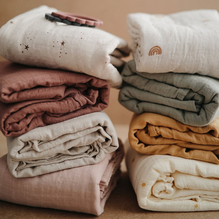 Mushie - Organic Swaddle - Natural - Mabel & Fox