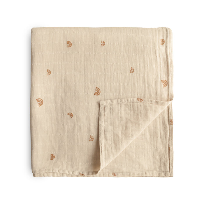 Mushie - Organic Swaddle - Rainbow - Mabel & Fox
