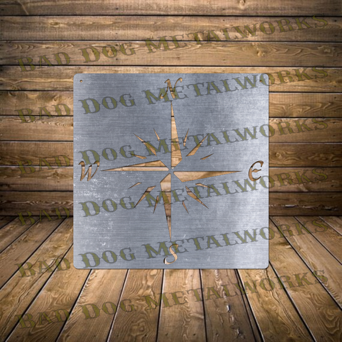 Nautical Compass Square - Dxf and Svg