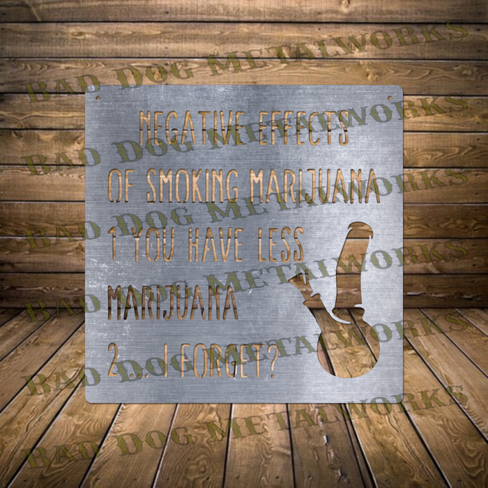 Negative Effects of Marijuana - Dxf and Svg