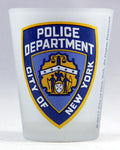NYPD New York City Police Department Frosted Shot Glass