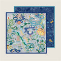 Ocean Park Navy Double Print Scarf / 90cm