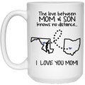 Ohio Maryland The Love Between Mom And Son Mug - Mug Teezalo