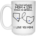 Ohio Nevada The Love Between Mom And Son Mug - Mug Teezalo
